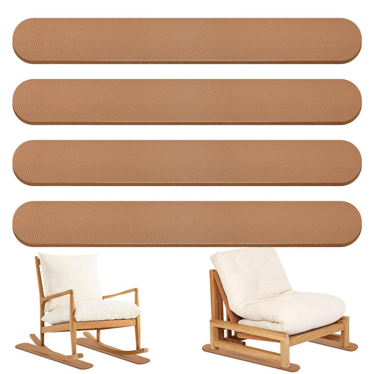 4 Pack Anti-Slip Furniture Rail Pads for Recliners,Sofa,couches. Rubber Recliner Chair Floor Protectors, Coffee Pads to Keep Furniture from Sliding for Hardwood, Carpet, Marble Floor. 30.5''x3.9''