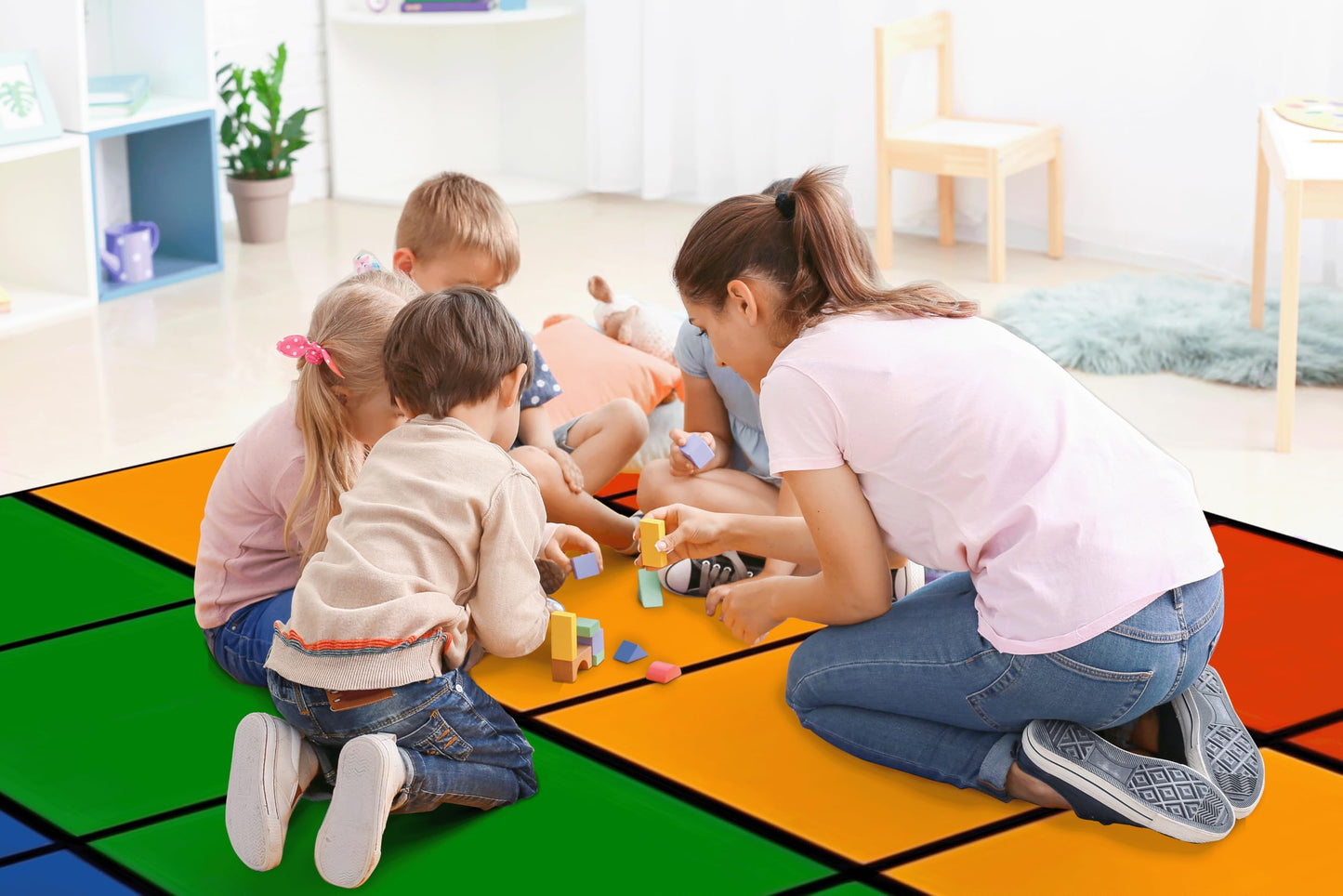 OPAMAN Large Classroom Rug 8x12 for Elementary, Classroom Rugs Carpets