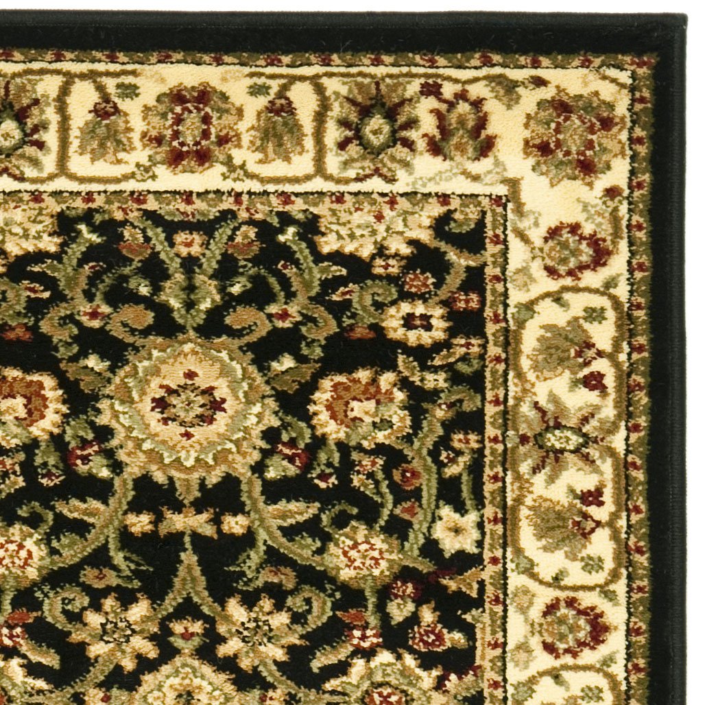 SAFAVIEH Lyndhurst Collection Runner Rug - 2'3" x 8', Black & Ivory, Traditional Oriental Design, Non-Shedding & Easy Care, Ideal for High Traffic Areas in Living Room, Bedroom (LNH212A)