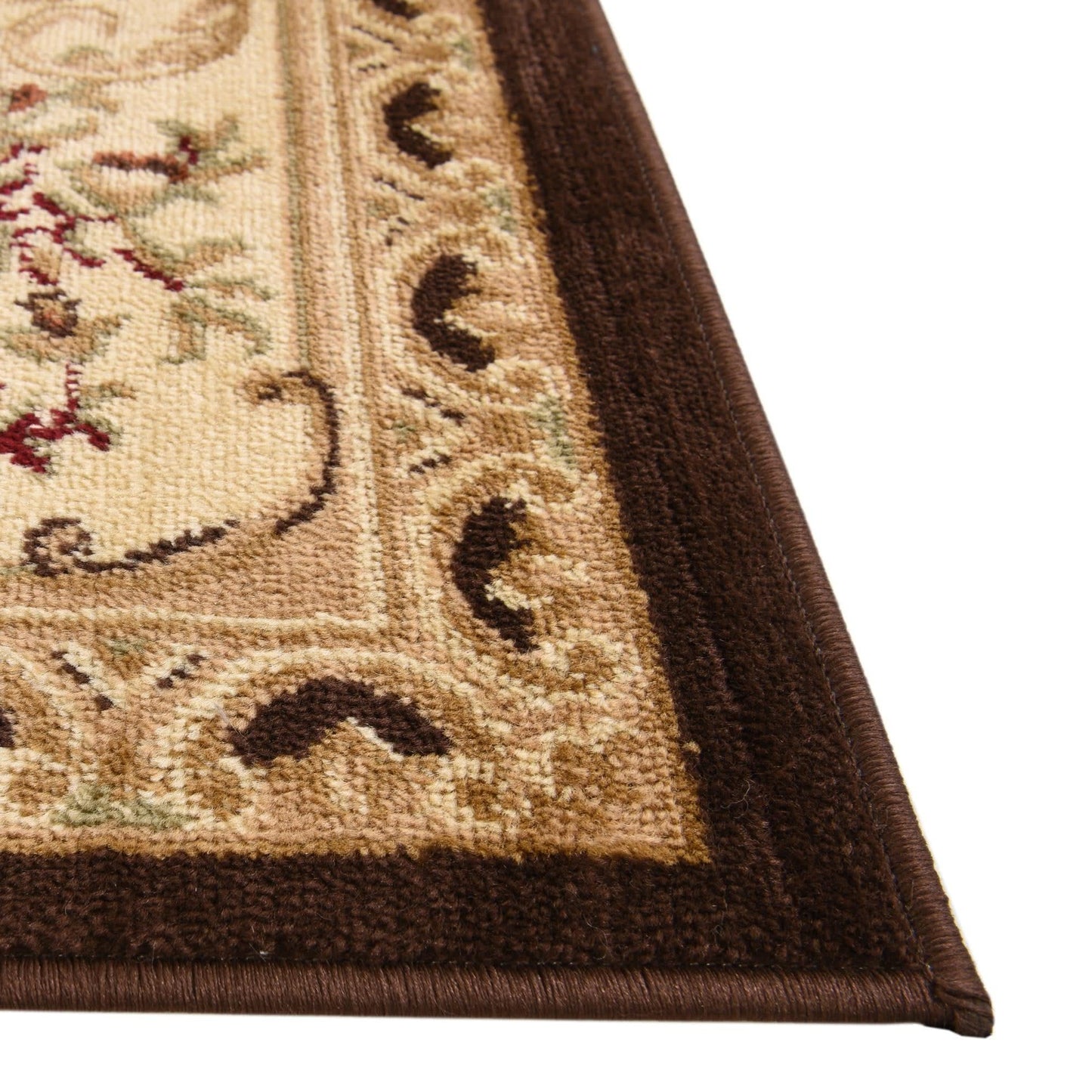 Unique Loom Versailles Collection Traditional Classic Floral Motif Area Rug (5' 0 x 8' 0 Rectangular, Brown/ Ivory)
