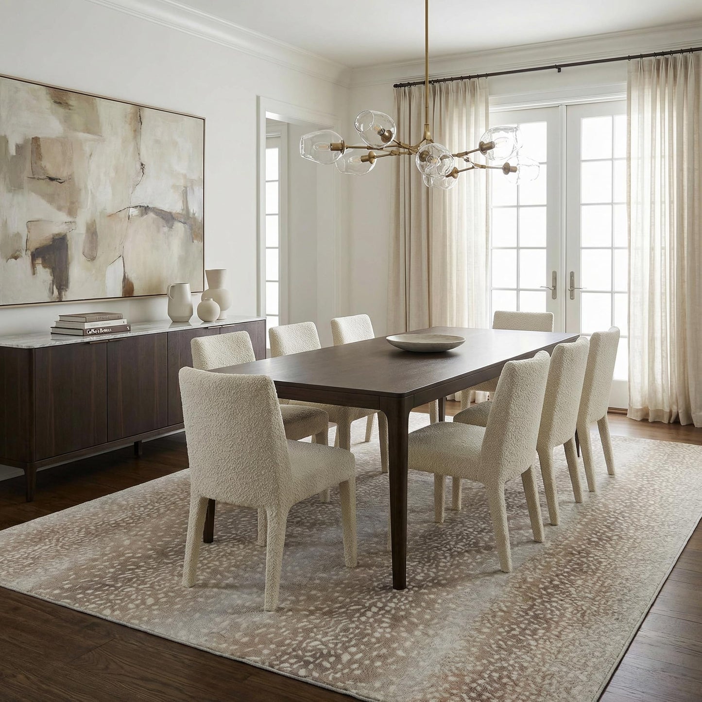 BoutiqueRugs Brown Leopard Contemporary Gray 5x7 Area Rug Ivory Tan Light Slate Animal Print Pointblank Living Room Bedroom Dining Room Home Office Apartment 5'3" x 7'1" Stain Resistant Non-Shedding