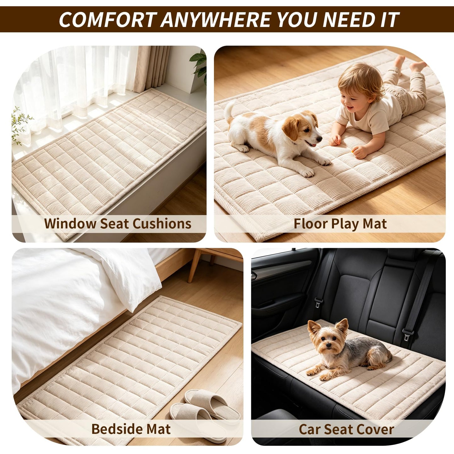 PJLZJFBY Couch Covers for Dogs Washable, Non Slip Couch Covers for Loveseat Sofa Pet Friendly, Soft Fuzzy Sofa Covers for Pet, Dog Couch Cover Furniture Protector(1PC,Beige White,27.6"x94.5")