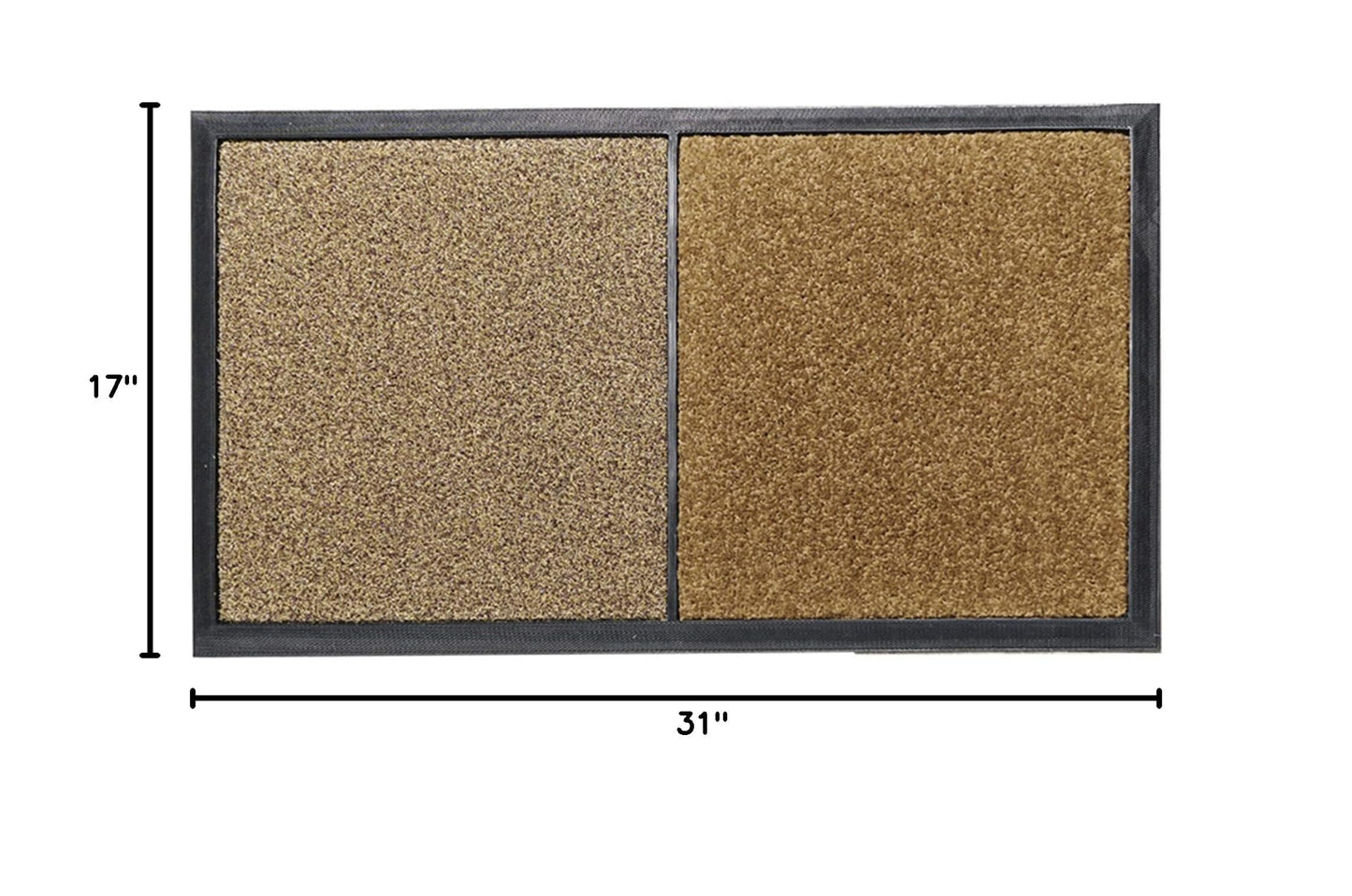 2 in 1 Disinfecting Sanitizing Floor Entrance Doormats, Wet Dry Shoe Mat, Disinfection Entry Rug Shoe Sanitizer, Indoor Outdoor Rug, Shoe Sole Cleaning Mat (Brown - 17x31 inch)