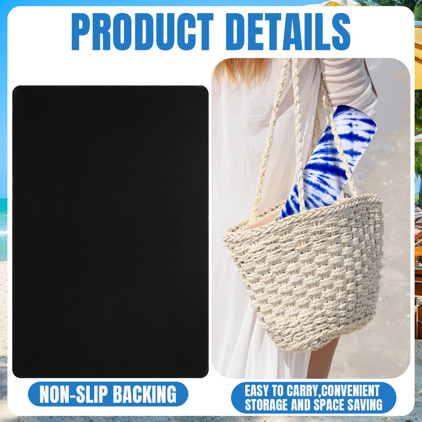 Kigley 2 Pcs Poolside Mats for Edge of Pool Non Slip Poolside Seating Mats Foldable Pool Cushions Accessories for Swimming Pools, 15.7 x 23.6 Inch, Dark Blue