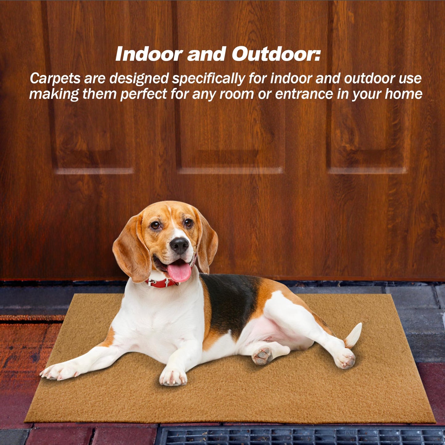 Blank Door Mat for Crafting and Painting, Artificial Coir Doormat Outdoor, Non-Slip Rubber Backing Welcome Mat for Indoor/Outdoor Front Porch Entryway (30x17 Inch)