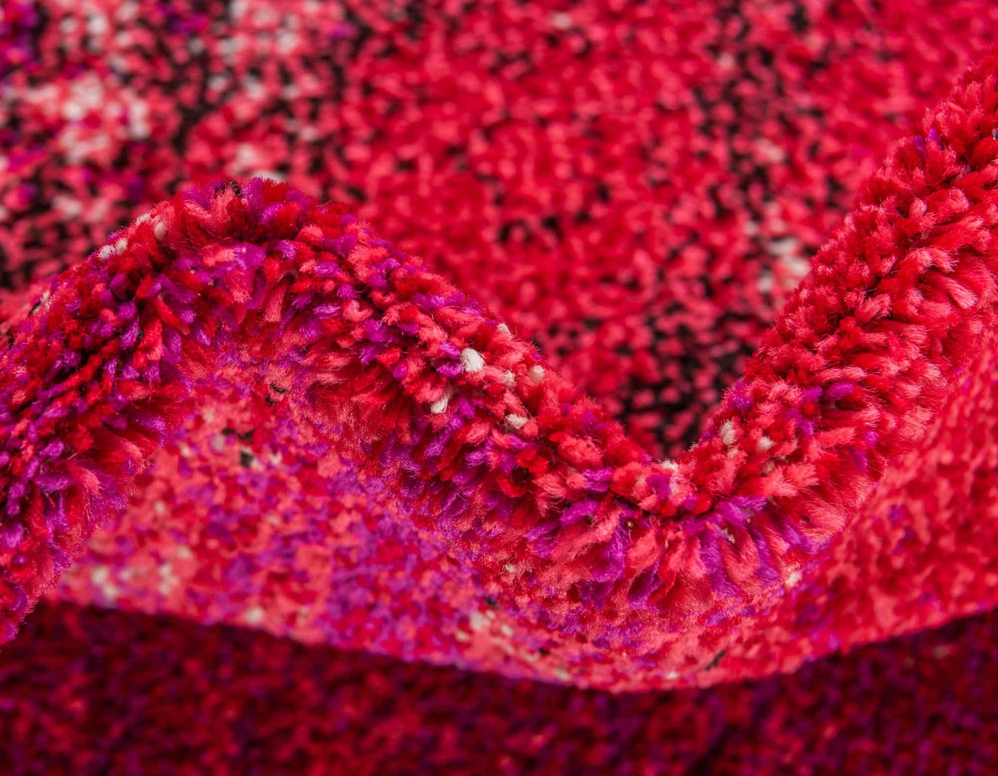 Unique Loom Jardin Collection Colorful, Vibrant, Abstract Watercolor Area Rug (5' 0 x 8' 0 Rectangular, Pink/ Red)