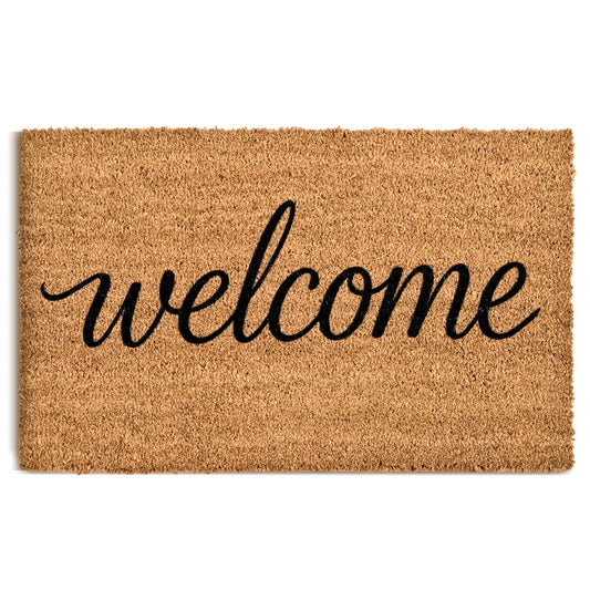 ULTSOFE Natural Coco Coir Door Mat with Heavy Duty Backing, 17" x 30" Anti-Slip Coconut Welcome Mat Outside Entrance, Easy Clean Front Door Doormat for Entry, Porch, Patio, Garden, Garage, Mudroom
