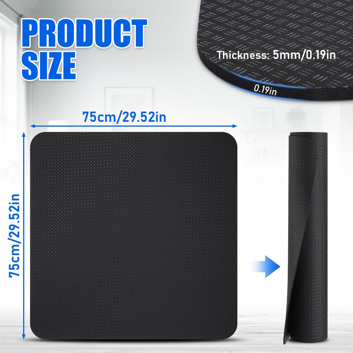 GSDOTZAP Non-Slip Recliner Pad for Hardwood Floors, Premium Recliner Floor Gripper Pad to Keep Furniture from Sliding, Anti Slip Furniture Mat Gripper for Under Recliner Sofa Couches Chairs Carpet