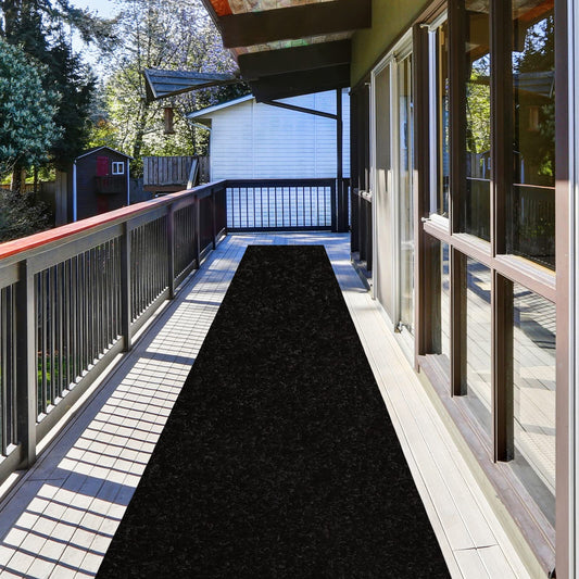 Runner Rug 2 ft x 6 ft Carpet Runners, Indoor/Outdoor Hallway Kitchen Entryway Bedroom Area Rugs with Non-Slip Rubber Backing, Garage mat, Black, Custom