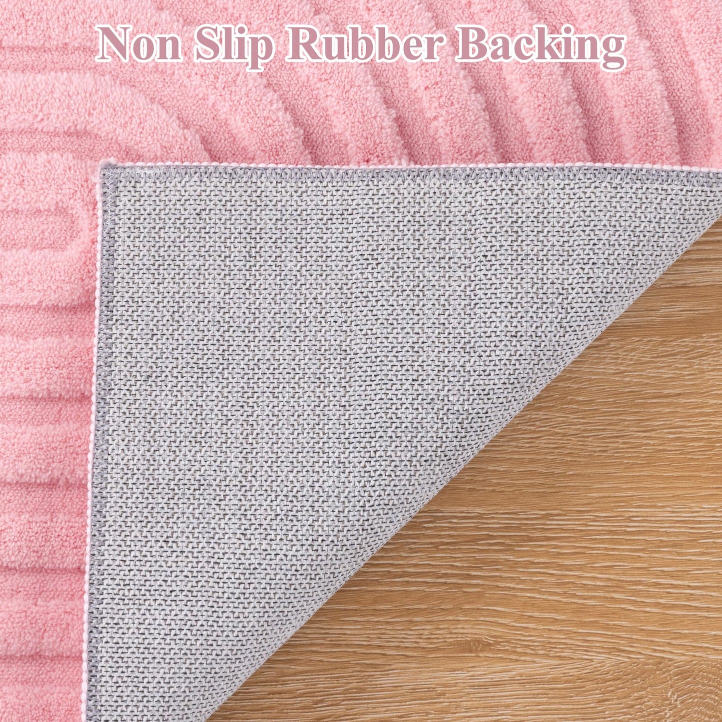 Pauwer Pink Area Rug for Girls Bedroom 2x3 Soft Fluffy Non Slip Machine Washable Rugs Arch Modern Indoor Mat Fuzzy Floor Carpet for Kids Nursery Living Room Dorm Playroom Dining Baby Home Decor