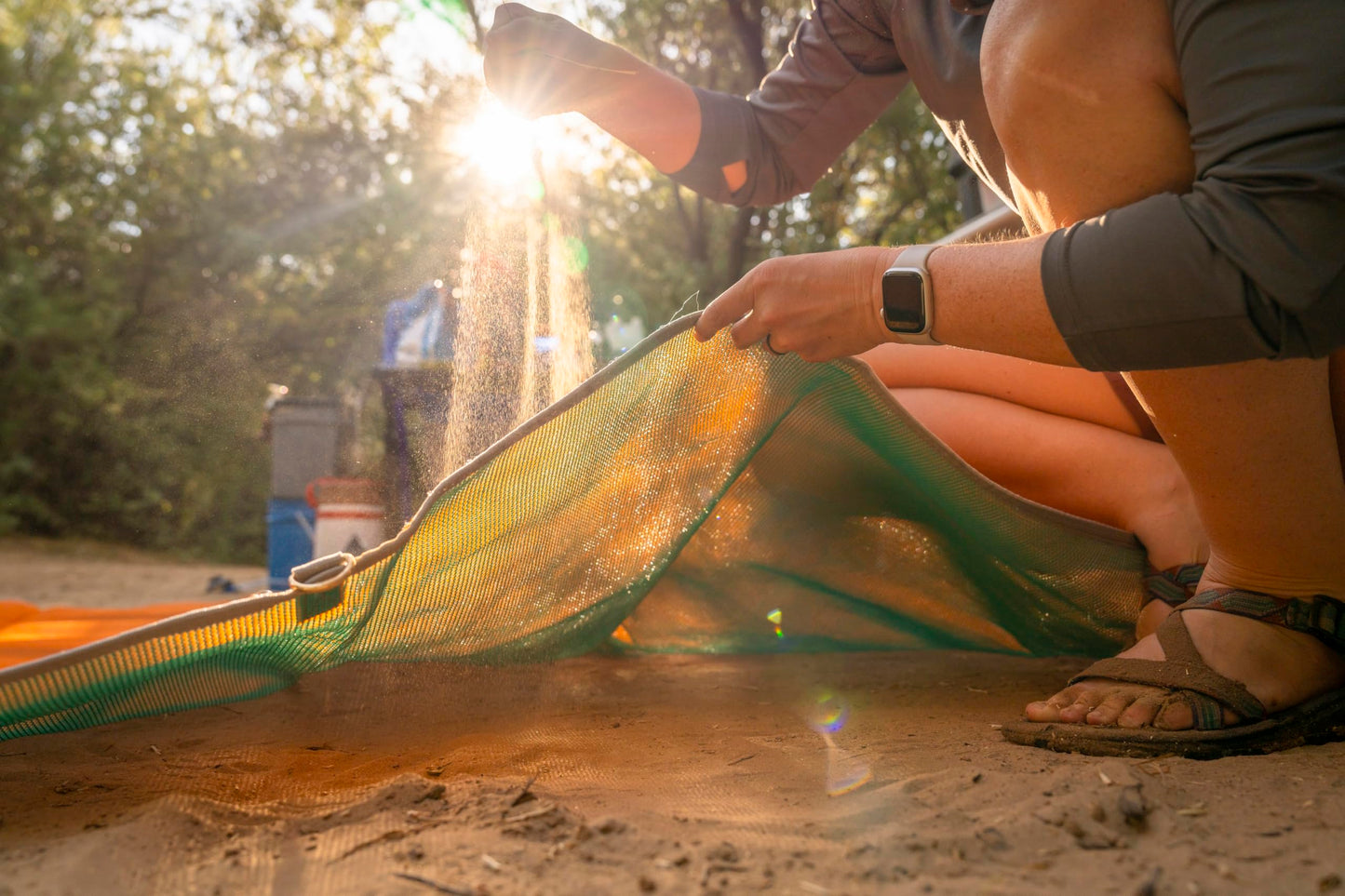 CGEAR The Original Sand-Free Outdoor Camping Mat – Patented Technology, Water-Resistant and Anti-Fade Material, Military-Grade Construction – Multi Use Outdoor Blanket