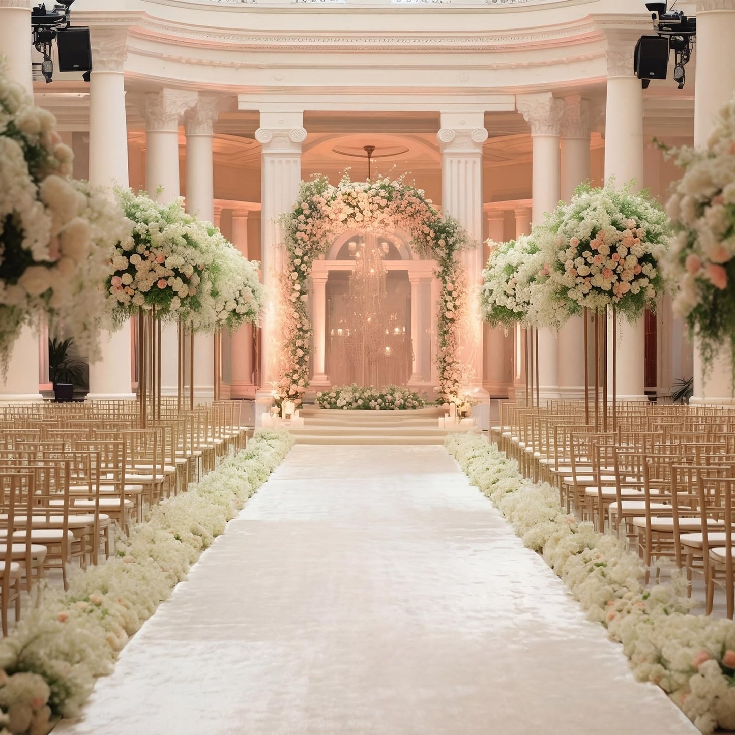 Breling White Wedding Aisle Runner 2.5ft x 30ft Outdoor Velvet Aisle Runner for Wedding Ceremony with Carpet Tapes Velvet Fabric Floor Rugs Accessories for Birthday Party Events Bridal Walkway Rug