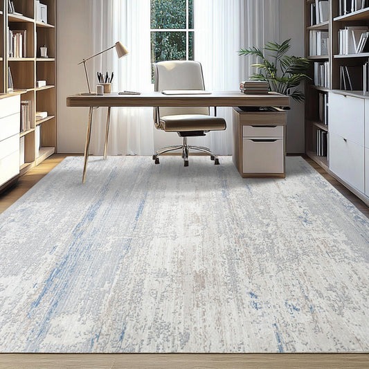 Lbris Washable Rug 6x9 Area Rugs for Living Room- Modern Abstract Rugs for Bedroom,Dining Room, Large Soft Low Pile Carpet with Non Slip Rubber Backing,Neutral Accent Rug for Nursery Home Office