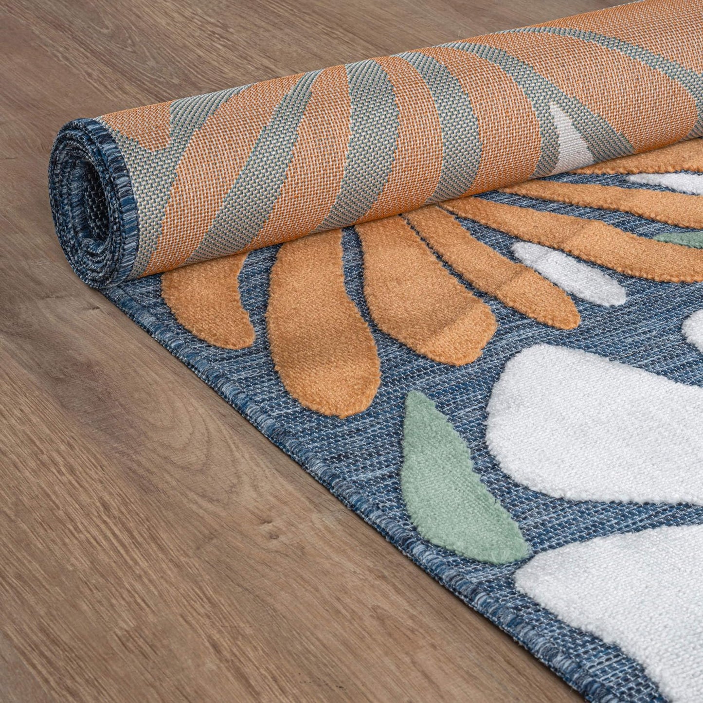 Beverly Rug Outdoor Rug 9x12 Large Modern Floral Tropical Area Rugs for Outdoor and Indoor Patio Easy to Clean Non Shedding Living Room Porch Garden Washable Outside Carpet (9 x 12 Midnight)