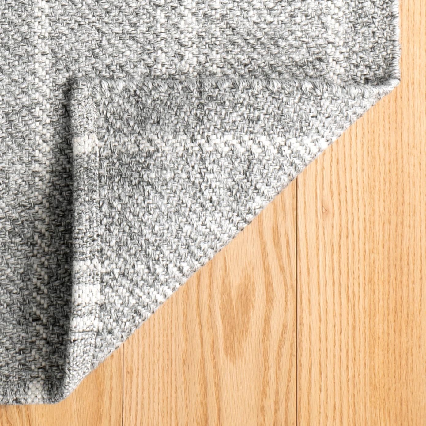 Dash & Albert Melange Stripe Grey/Ivory Handwoven Indoor/Outdoor Rug, 2 X 3 Feet, Grey/Ivory Stripe Pattern