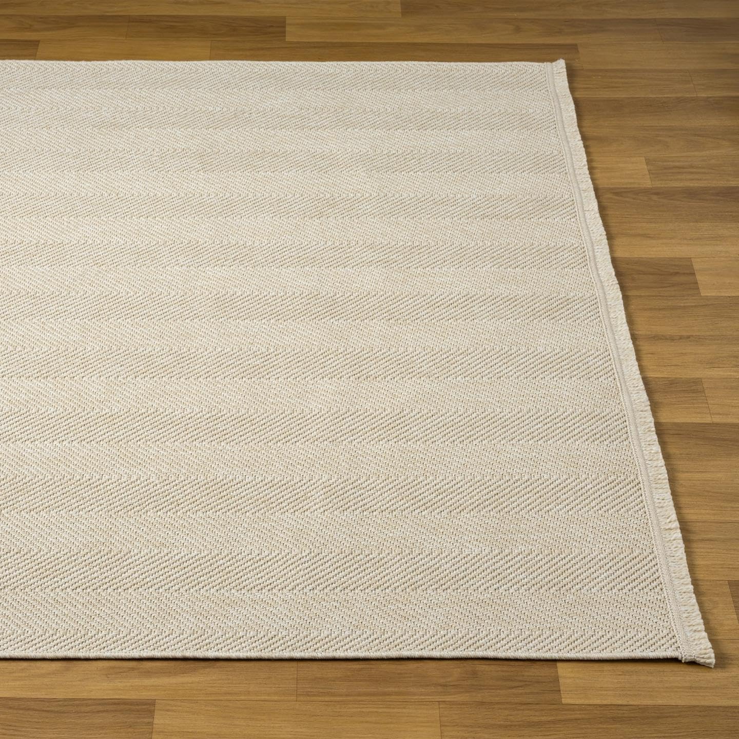 LUXE WEAVERS Modern Zig Zag Area Rug, Neutral Carpet, Cream 5x7