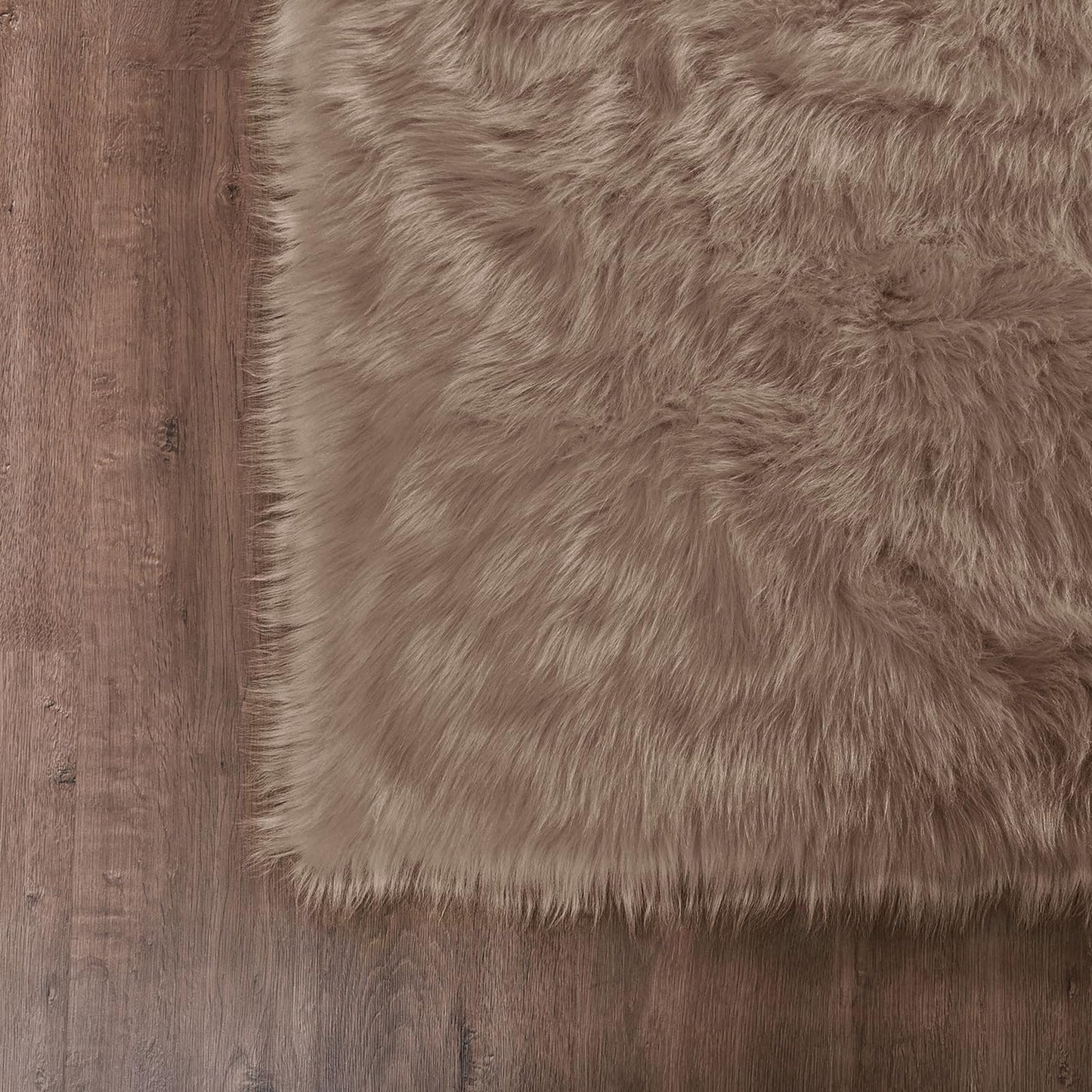 Goolela Fluffy Faux Fur Rug for Bedroom 4x6 Light Brown Beige Sheepskin Fuzzy Furry Soft Rug for Living Room Bedside Dorm Plush Shaggy Washable Rectangle