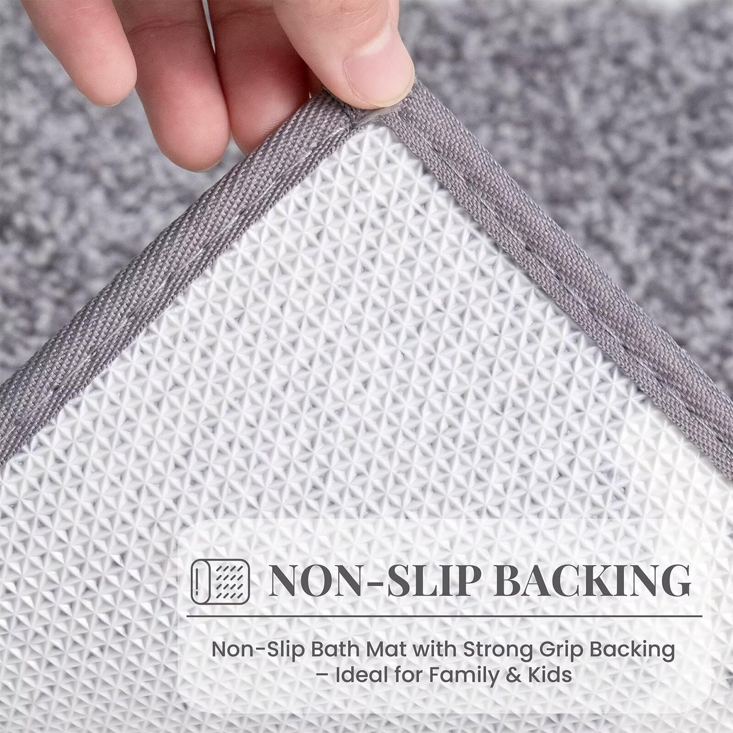 DEXDE Bathroom Rugs 20" x 30", Extra Soft Absorbent Microfiber Bath Rugs Non Slip Quick Dry Rubber Backing Machine Washable Bath Mats for Bathroom Floor, Shower, Home Decor Accessories, Grey