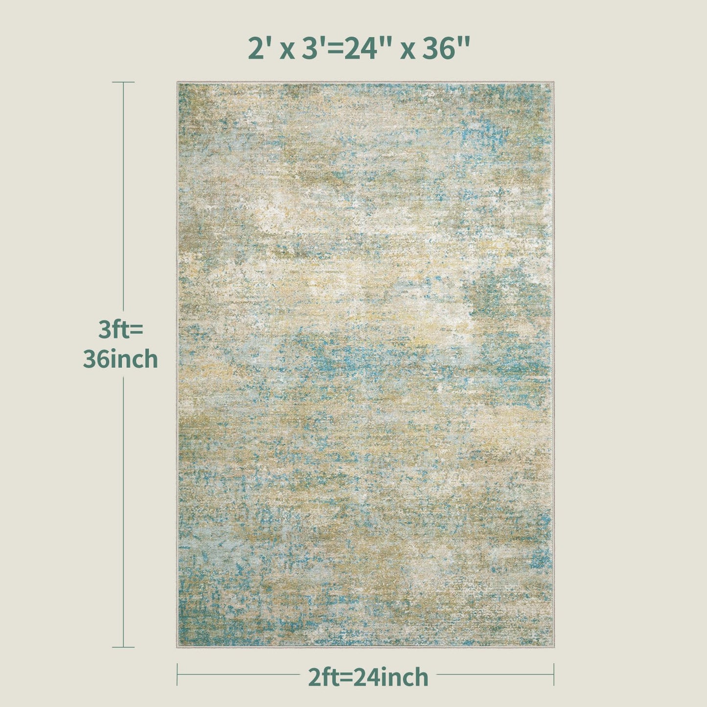 Tangsoo 2x5 Washable Runner Rug, Abstract Non Slip Kitchen Runner Rugs for Hallway, Modern Contemporary Indoor Soft Low Pile Rugs Runner for Entry Laundry Entryway Bedroom Bathroom Living Room