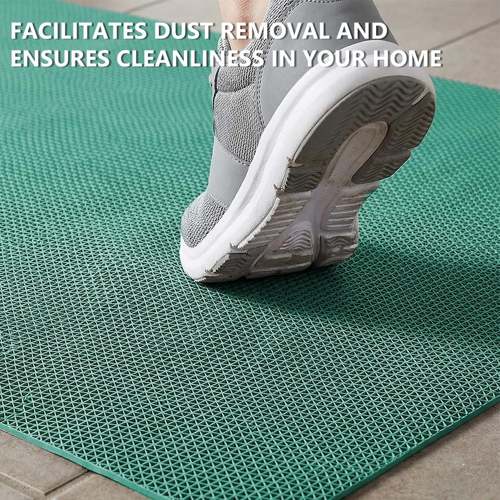 LITA Drainage Non Slip Flooring Mats Swimming Pool Bathroom Mat Anti-Fatigue PVC Mat Heavy Duty Commercial Anti Slip Floor Mats for Outdoor Balcony Garage Restaurant Sauna SPA (Green, 3FTX10FT)