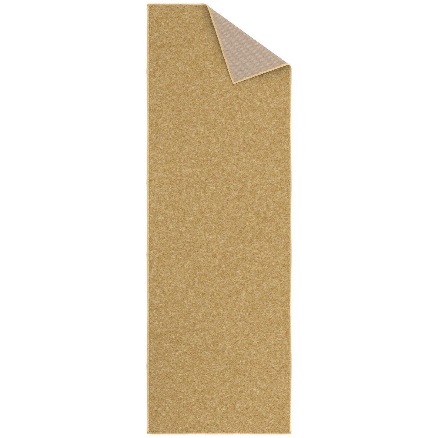 Sweet Home Stores Non-Slip Solid Design Rubberback Runner Rug for Kitchen, Hallways, Bathroom, Entrance, Bedroom, 20" x 59", Beige