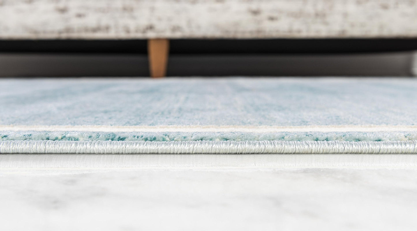 Unique Loom Jill Zarin Uptown Collection Area Rug - Lenox Hill (4' 1' x 6' 1' Rectangle, Turquoise/ Ivory)