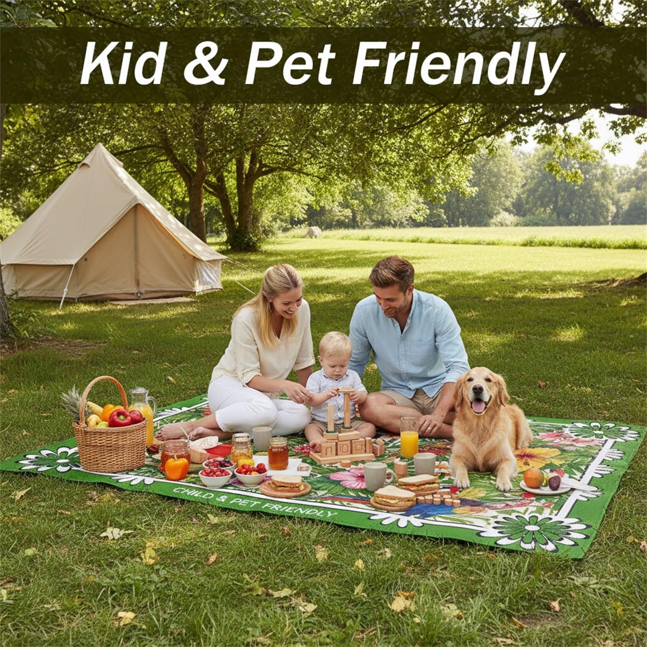 3D Waterproof Outdoor Area Rug 4x6 Tropical Floral Animal Print Green Pink Red Rugs for Porch Patio Deck Garden Rustic Jungle Outside Carpet Non Slip Thin Quick Dry Washable Floor Mats Throw Rugs