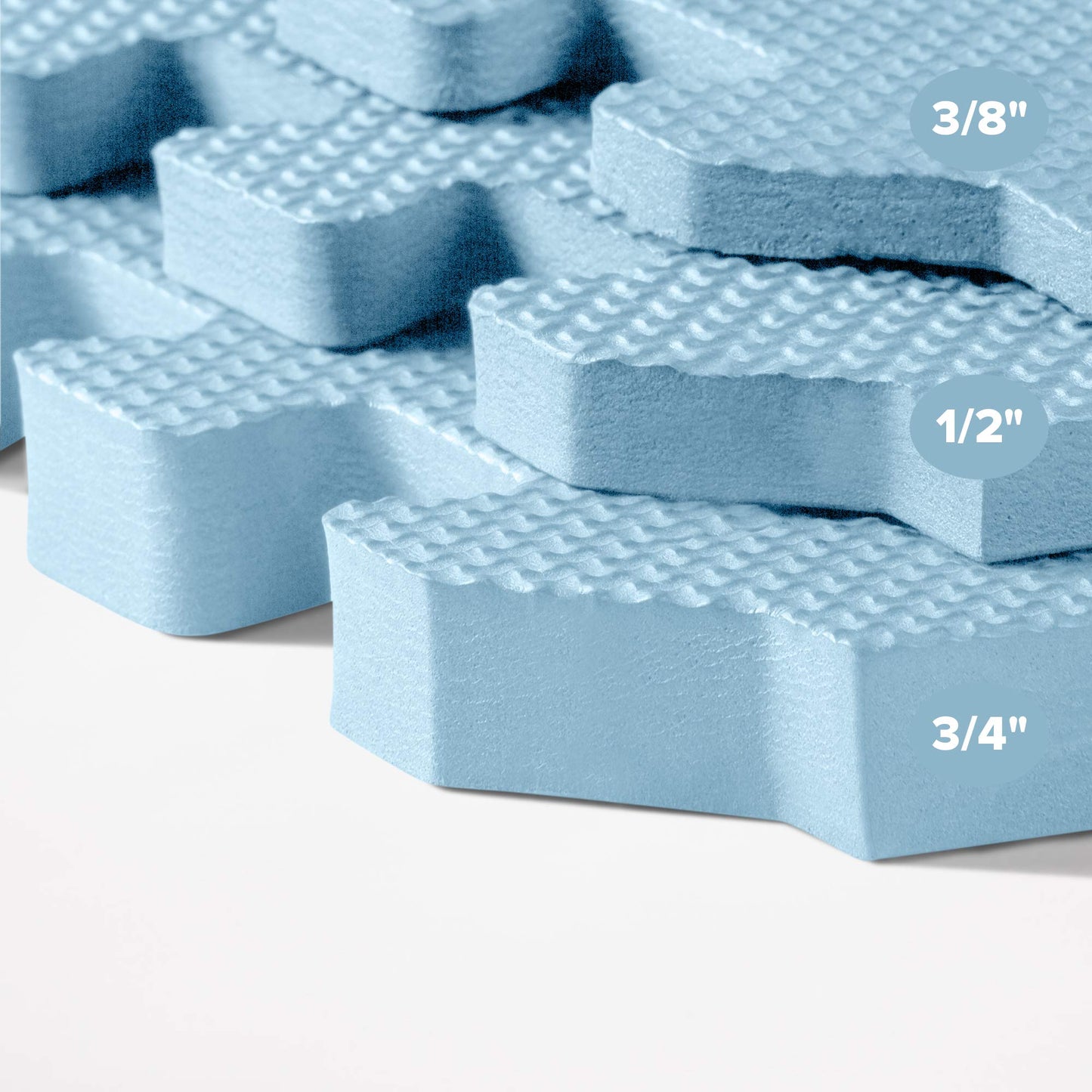 We Sell Mats 1/2-inch Multi-Purpose, Sky Blue, 16 Sq Ft (4 Tiles)