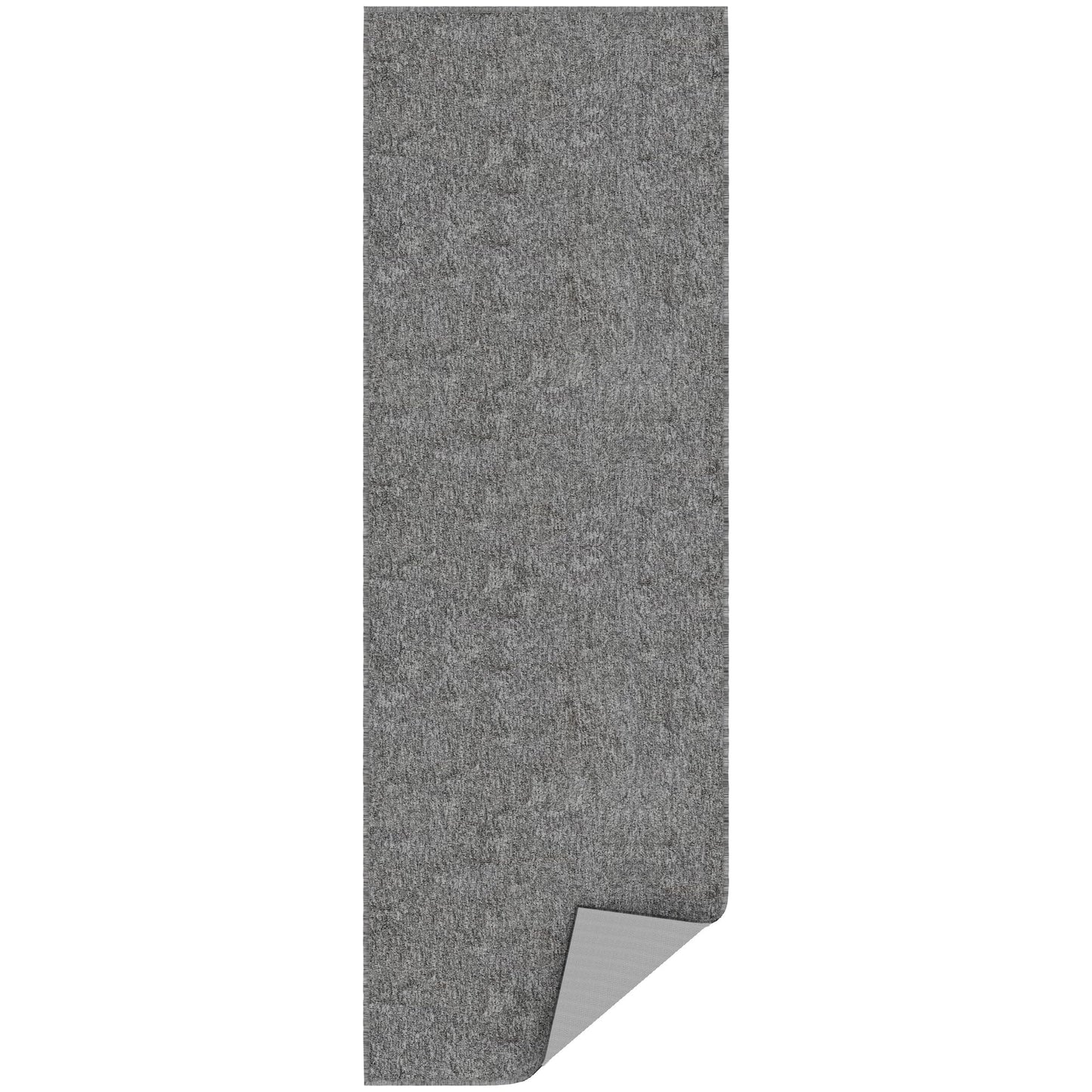 Ottomanson Door Mat Indoor Entryway Runner Rug – Non-Slip Durable Low-Pile Runner with Stain-Resistant Surface, 20" x 59", Gray