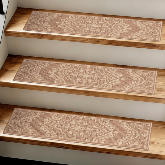 SALLOUS Soft Carpet Stair Treads for Wooden Steps, 15 Pack 8"x30" Non Slip Washable Stair Runners for Indoor Stairs, Quiet & Comfortable Peel and Stick Stair Mats for Kids, Dogs & Elderly (Yellow)