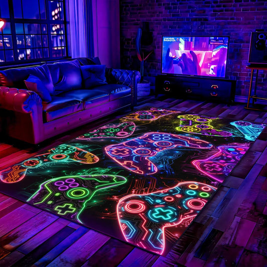Auetwyona Gamer Rug for Boys Room,Gaming Room Decor Teen Boys Gaming Rug Colorful Video Game Area Rugs for Living Room,Bedroom, Playroom, Game Room,Non-Slip Carpet Floor Mat 47.2 x 70.8 in