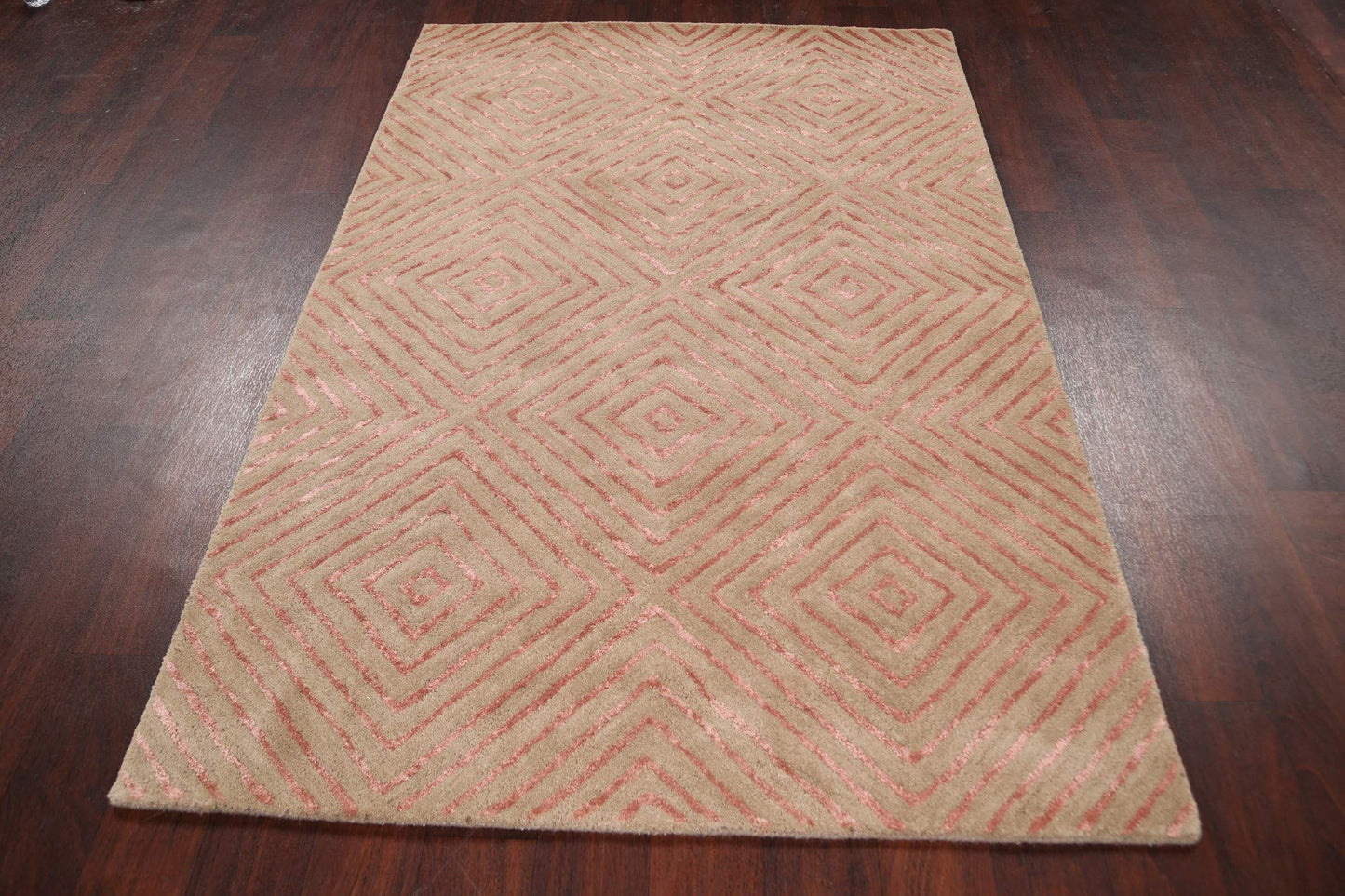 Modern Collection 6' 0'' X 4' 0'' Rug Rug, All-Over Wool & Silk Highlight Carpet for Home Décor, Foyer and Hallway