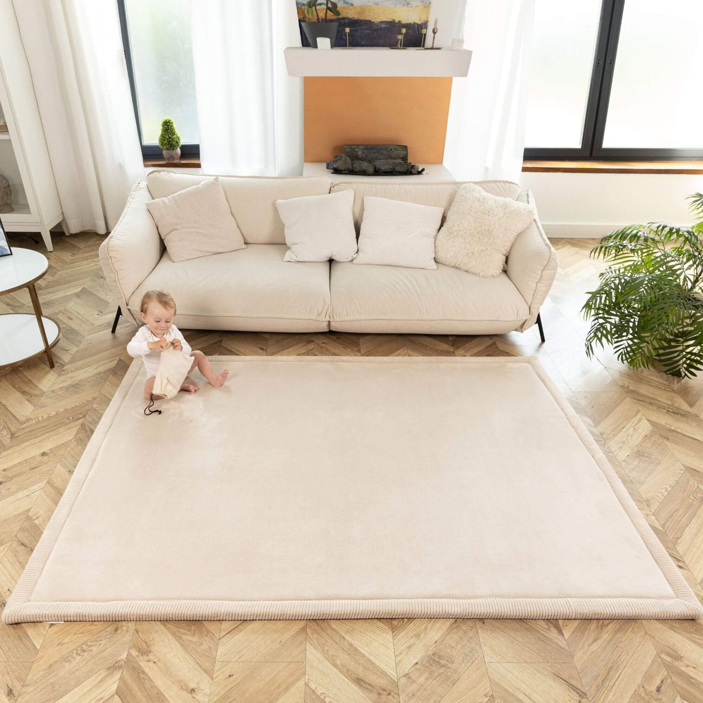Hakuna Matte CloudSoft Mat for Floor 60" x 80" Beige