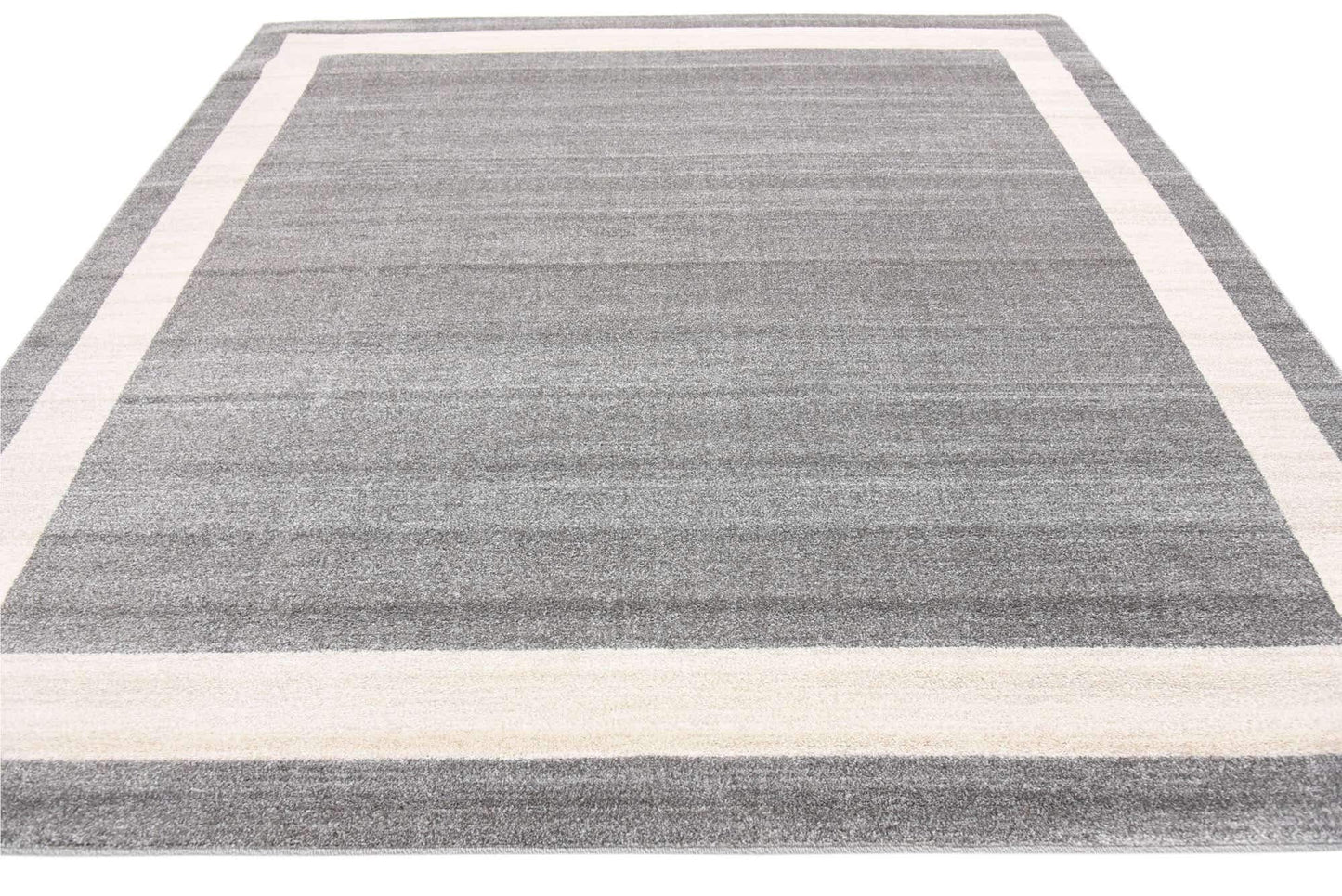 Unique Loom Del Mar Collection Area Rug - Maria (7' 10" Square, Gray/ Ivory)
