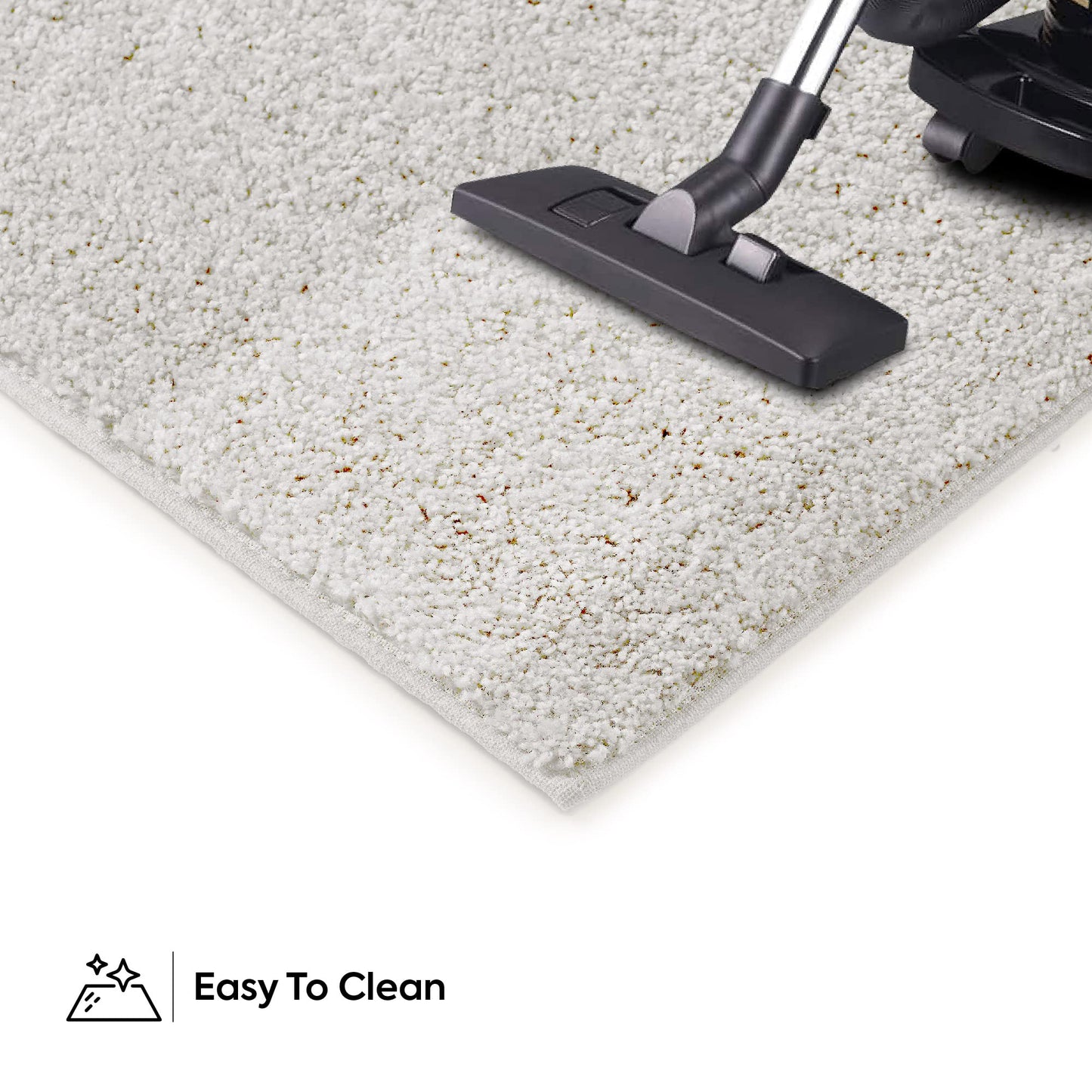 Furnish my Place Plush Solid Color Rug - Off White 3' x 4' Pet and Kids Friendly Rug. Made in USA Rectangle Area Rugs Great for Kids Pets Event Wedding DC-Off White-Rectangle-3'X4'