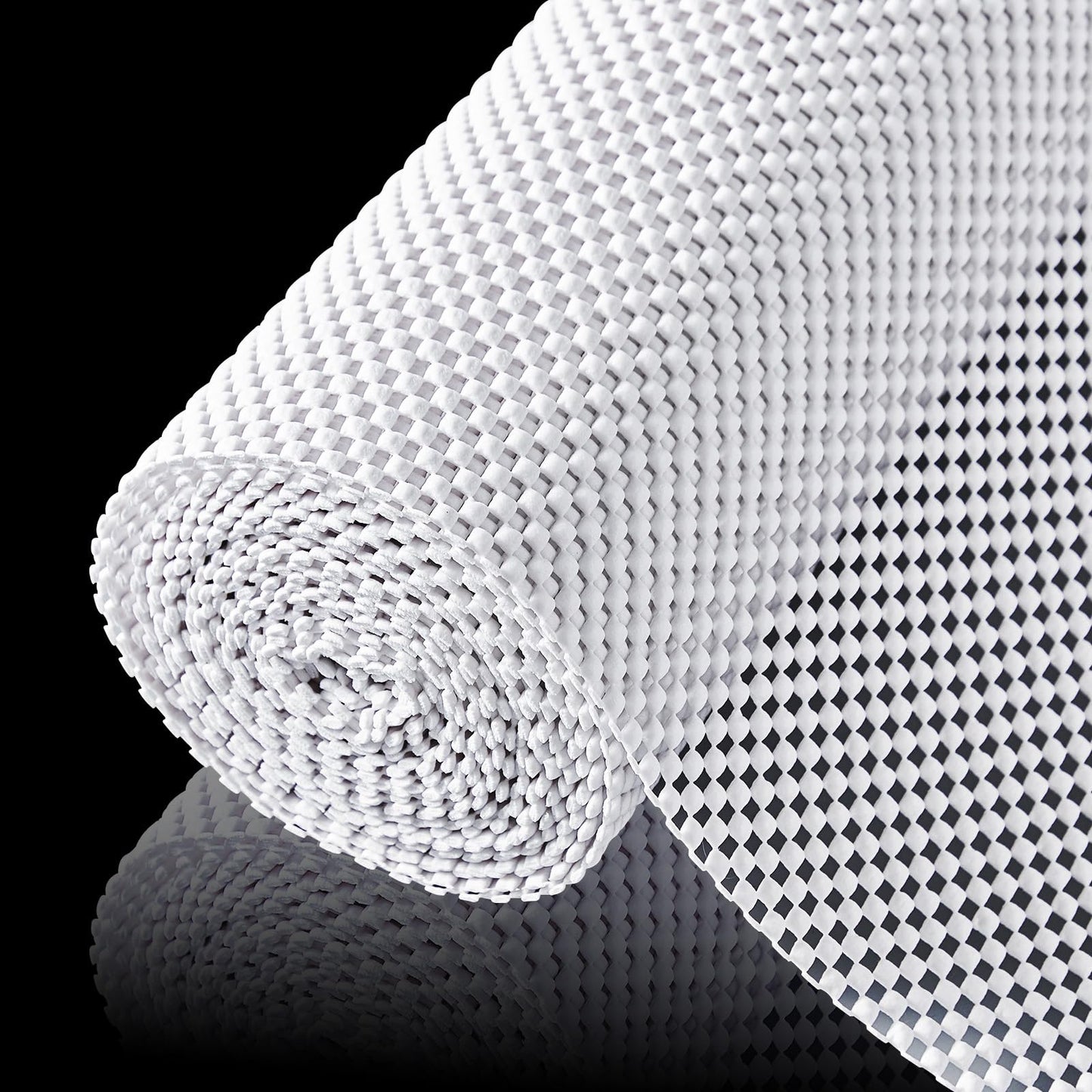 ALIUNI Shelf Liner for Kitchen Cabinet, Drawer Liners Non Slip Non Adhesive Thick Mat, Breathable Dresser Pantry Bathroom Protector, White, 12" x 120"