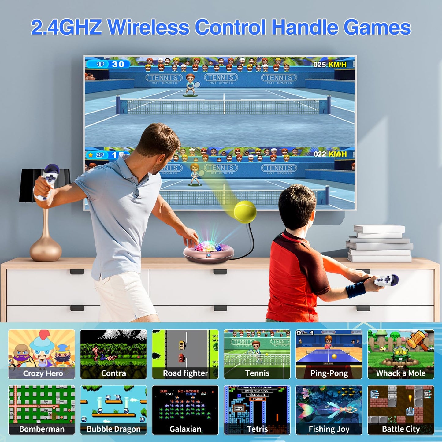 HAPHOM Dance Mat for Kids and Adults, Anti-Slip Wireless Electronic Dance Pad for TV, Plug and Play Sports Dance Mat Game with Smart Camera and 2 Controllers, Gift idea（Classic Snowflake）