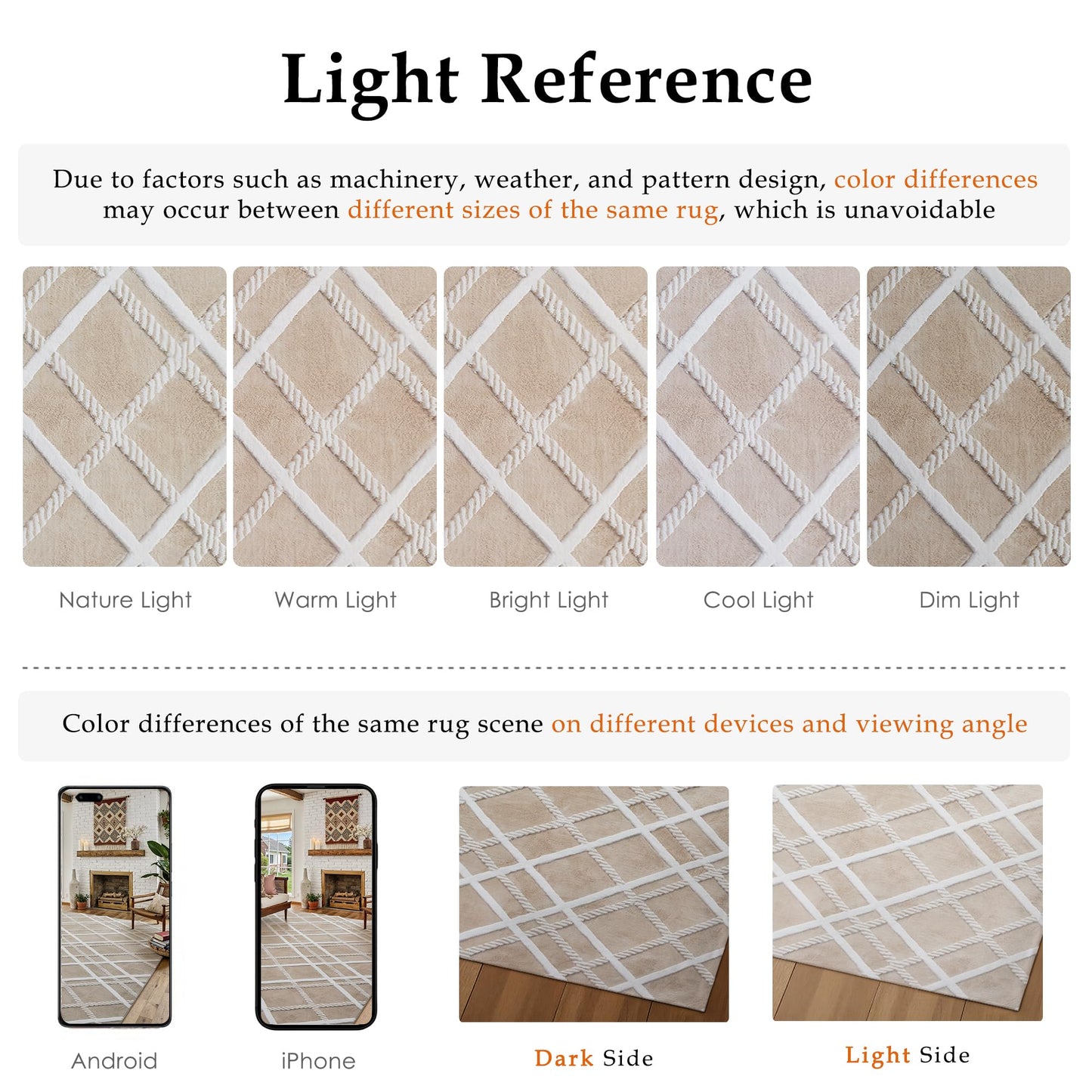 HUGEAR 5x7 Shag Area Rug Beige Modern Neutral Medium Plush Pile Super Soft Indoor Fuzzy Carpet Non Slip Non-Shedding Easy Care 0.5-inch Thick for High Traffic Areas in Living Room Bedroom Dining