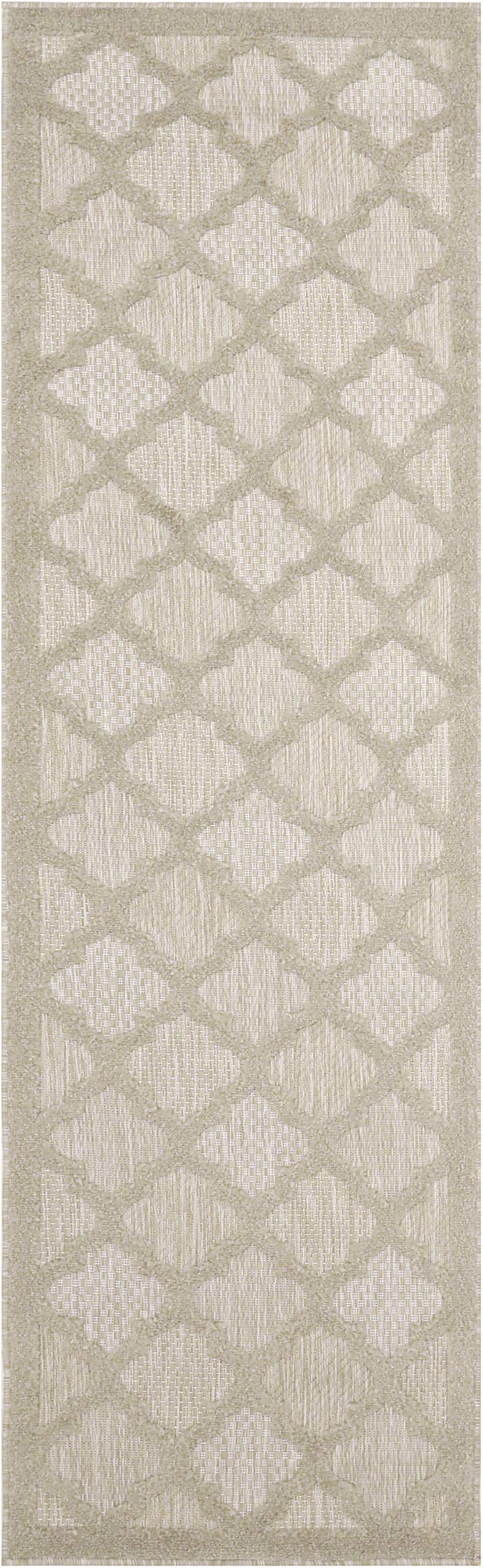 Nourison Home Easy Care Cream 2'2" x 7'6 Area Rug - Easy Clean, Non Shedding, Bed Room, Living Room, Dining Room, Kitchen (8' Runner)