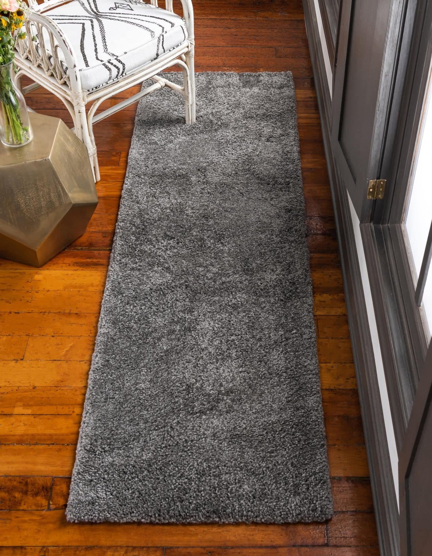 Unique Loom Solo Collection Area Rug - Calabasas (2' 2" x 8' Runner, Gray)