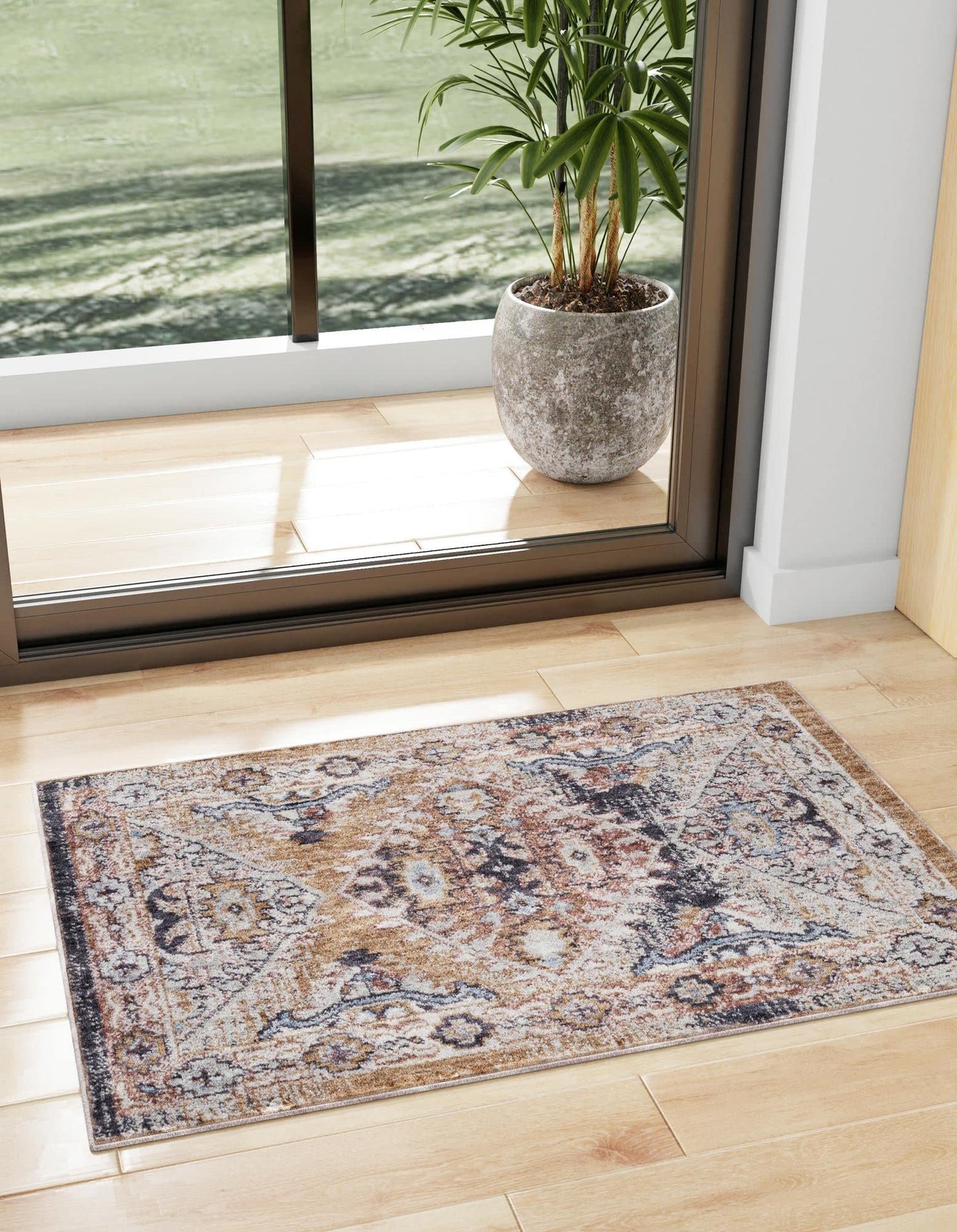 Unique Loom Eco Southwestern Collection Area Rug - Breckenridge (Rectangular 5' 3" x 8' 0", Khaki Gray/Black)