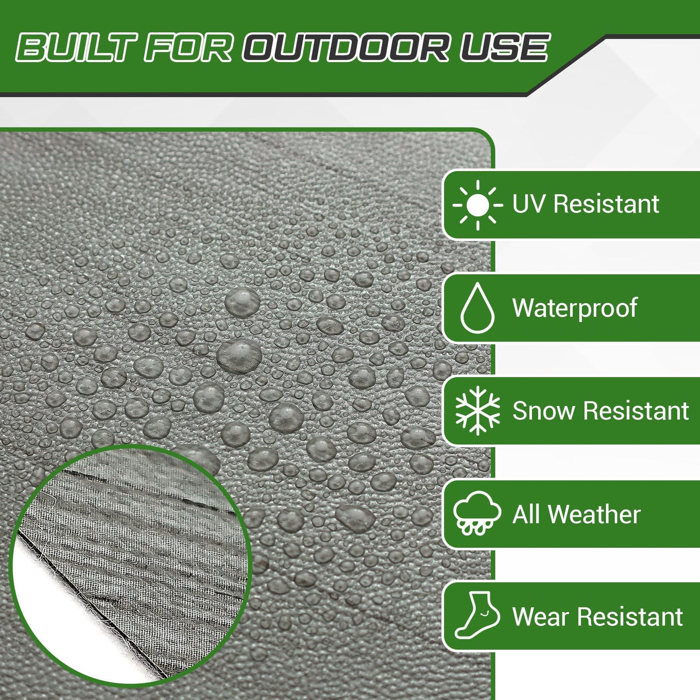 Klyyo Clyro Outdoor Flooring Roll, 3.28' x 32.8' 107.6 sq ft Waterproof PVC Vinyl Deck Covering, Gray Wood Grain, UV Resistant Floor Mat with Installation Tape for Balcony Patio Porch Concrete
