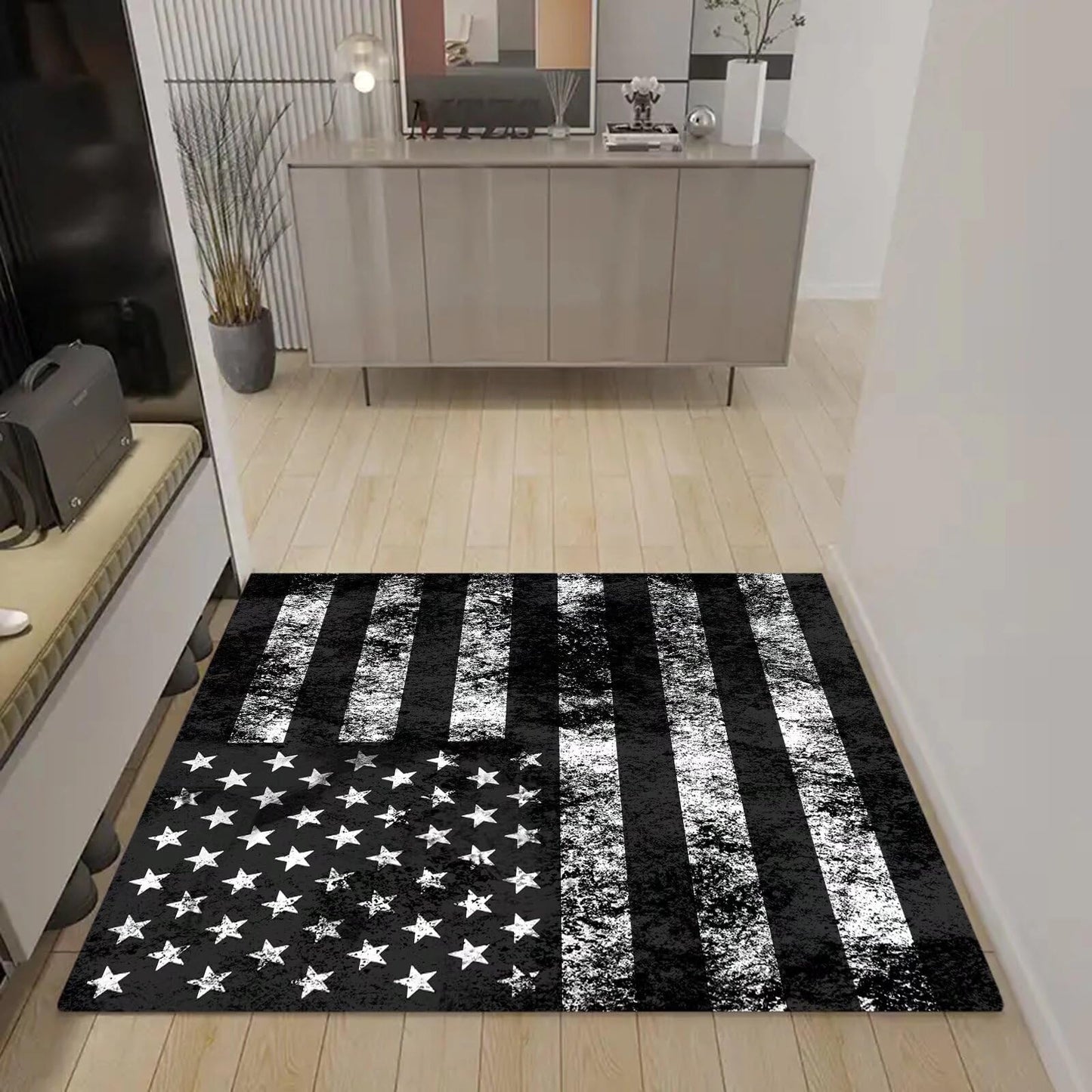 kxry 3 * 5 Feet USA American Flag Soft Area Rugs for Kids Girls Boys Dirty US Stars Stripes Flags Floor Carpet for Living Room Bedroom Dorms Nursery Rooms Home Decor Aesthetic
