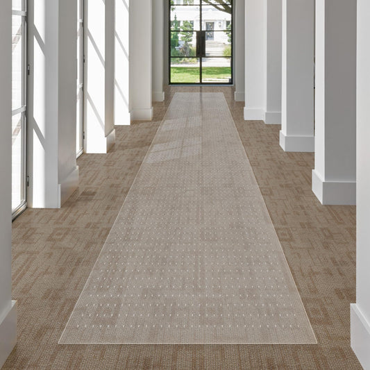 SALLOUS Plastic Runner Mat for Hallway, 3' x 10' Runner Rug for Carpet, Waterproof Vinyl Floor Mat for Carpeted Floors, Slip Resistant with Grips, Carpet Protector for Home, Clear