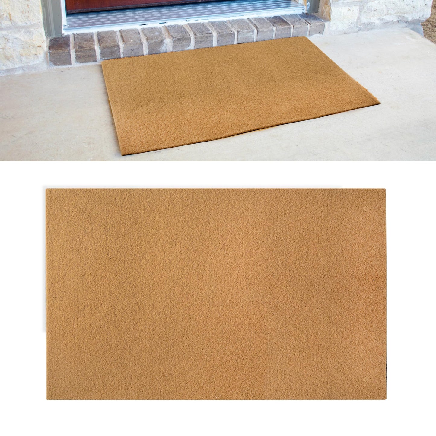 Blank Door Mat for Crafting and Painting, Artificial Coir Doormat Outdoor, Non-Slip Rubber Backing Welcome Mat for Indoor/Outdoor Front Porch Entryway (30x17 Inch)