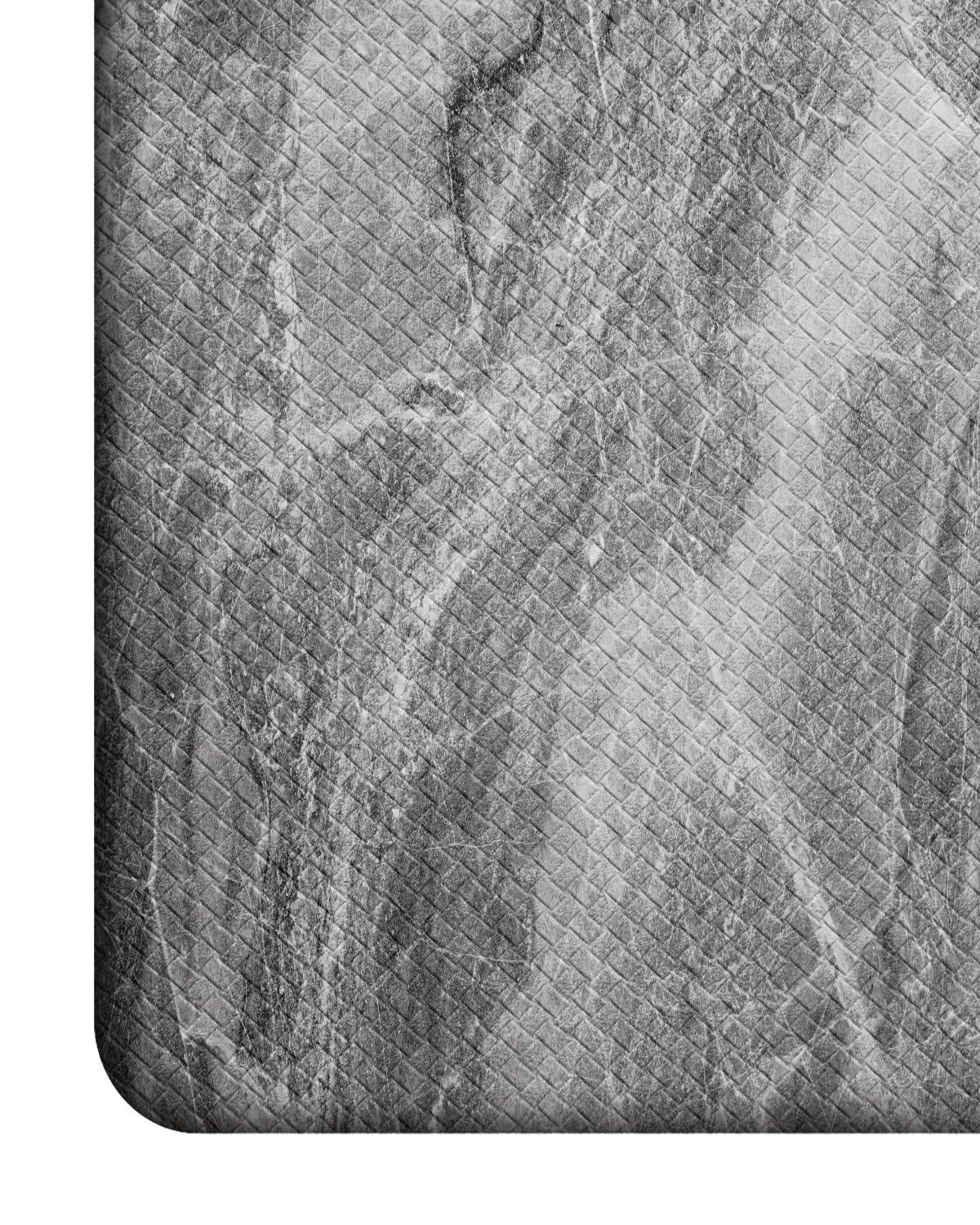 DEXI Kitchen Floor Mats Cushioned Anti Fatigue, 23x86 Large Long Standing Comfort Runner Rug Waterproof, Marble Memory Foam Padded for Front Sink Laundry, Dark Grey