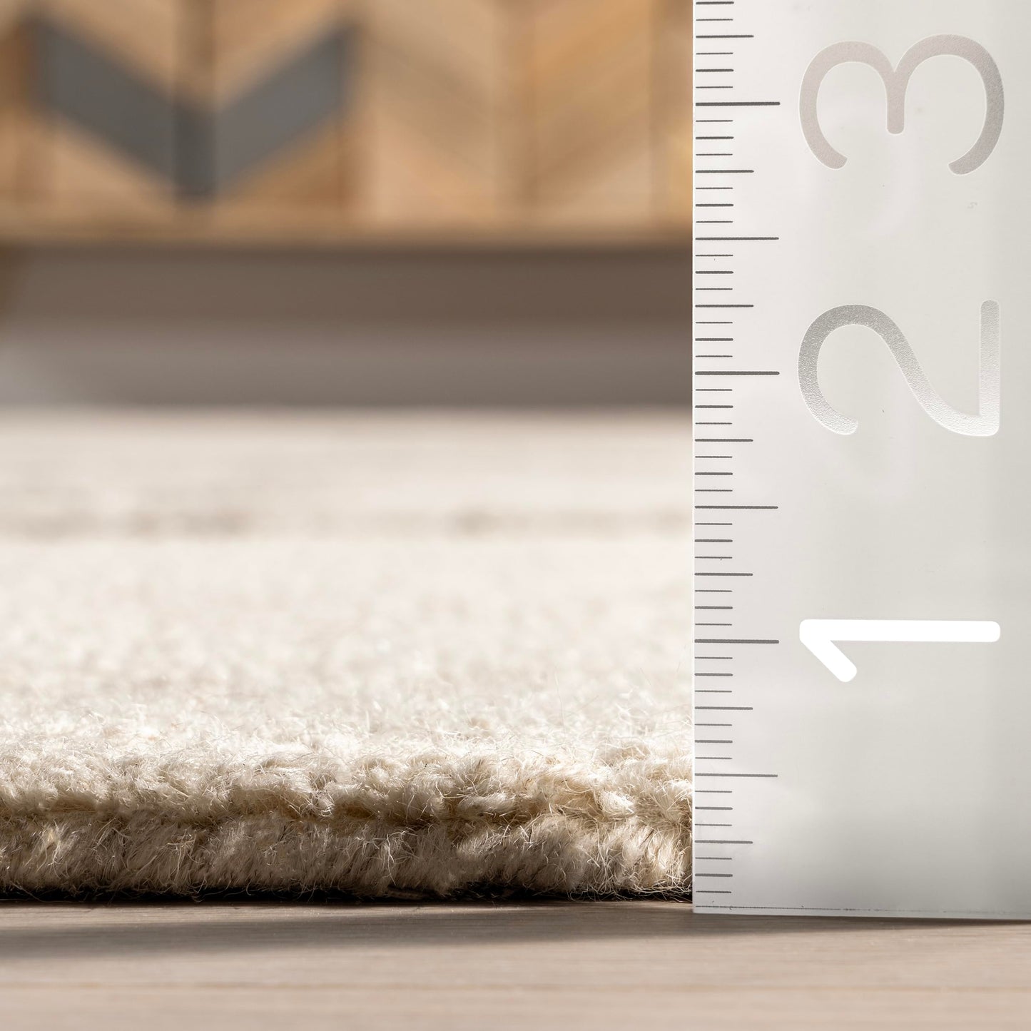 Rugs USA Mulholland Cream, 6' x 9', Geometric, Handmade, Wool, Soft and Cozy, High Traffic, Stain Resistant, Easy Clean, Durable Area Rug for Bedroom, Living Room, Dining, Den, Foyer, Entryway