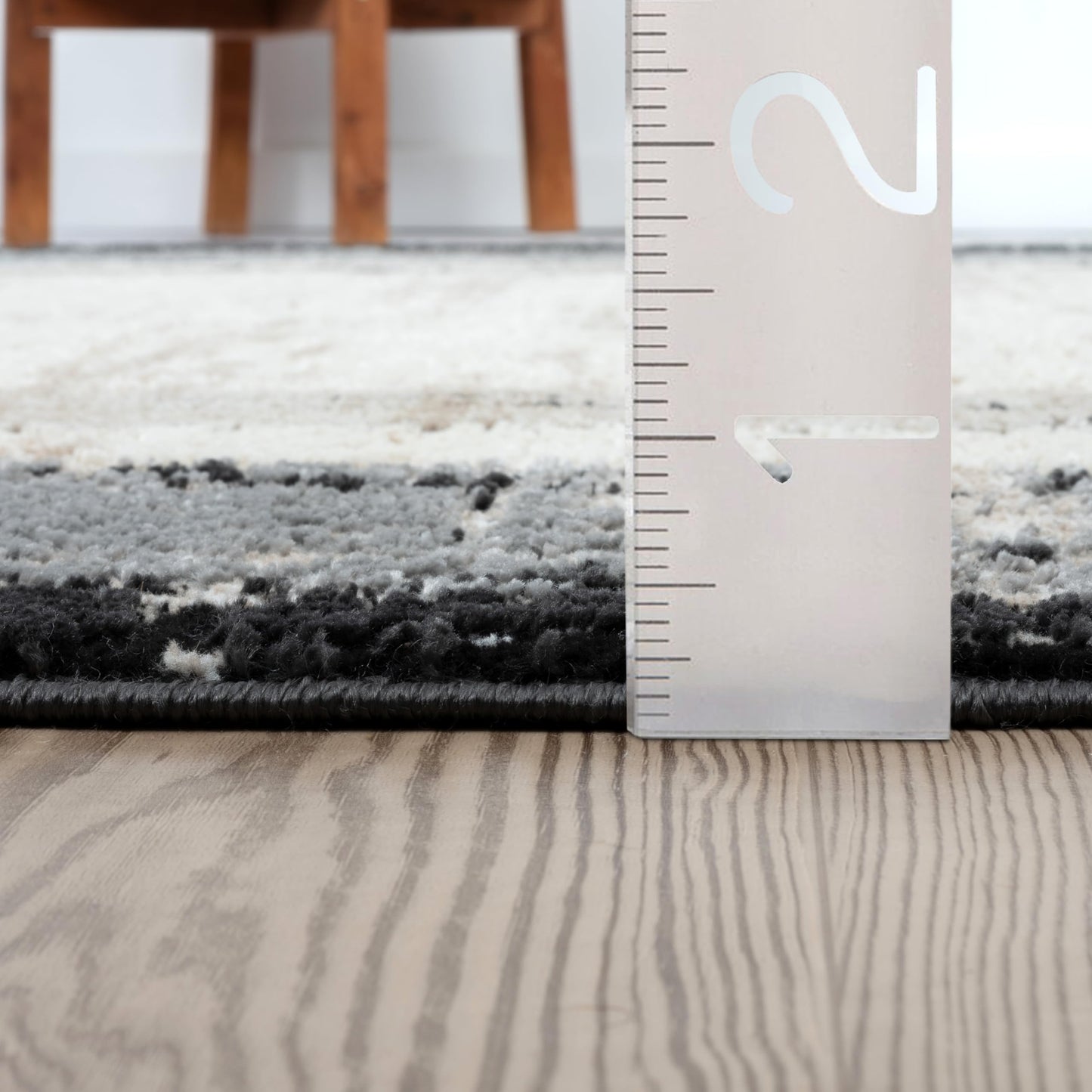 Abani Ivory Area Rug for Living Room, Bedroom - Abstract Pattern- 4' x 6' -Durable & Easy to Clean