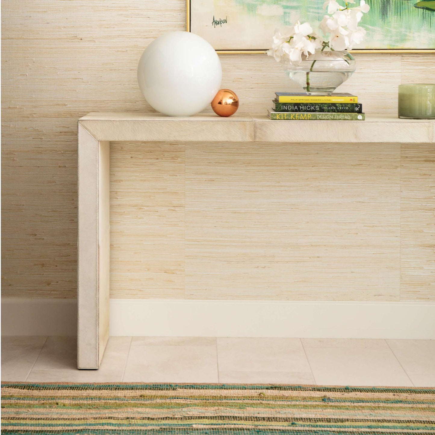 Dash and Albert Francisco Cotton Area Rug - 3' x 5' Green Stripe Handwoven Accent Rug - Durable, Low Pile, High Traffic Living Room, Hallway, Stairs - Premium Luxury Hotel Quality Soft Breathable