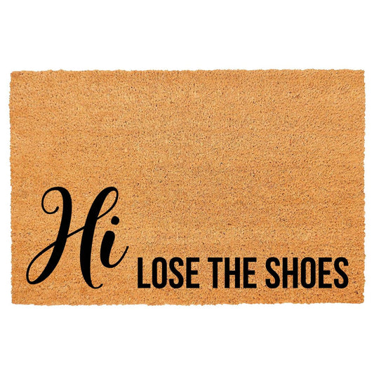 Funny Coir Doormat - Lose The Shoes, Take Off Your Shoes, Welcome Front Porch Decor For The Entrance Way Outdoor Personalized Rug With PVC Backing Non Slip, 23.6 x 15.7 Inch